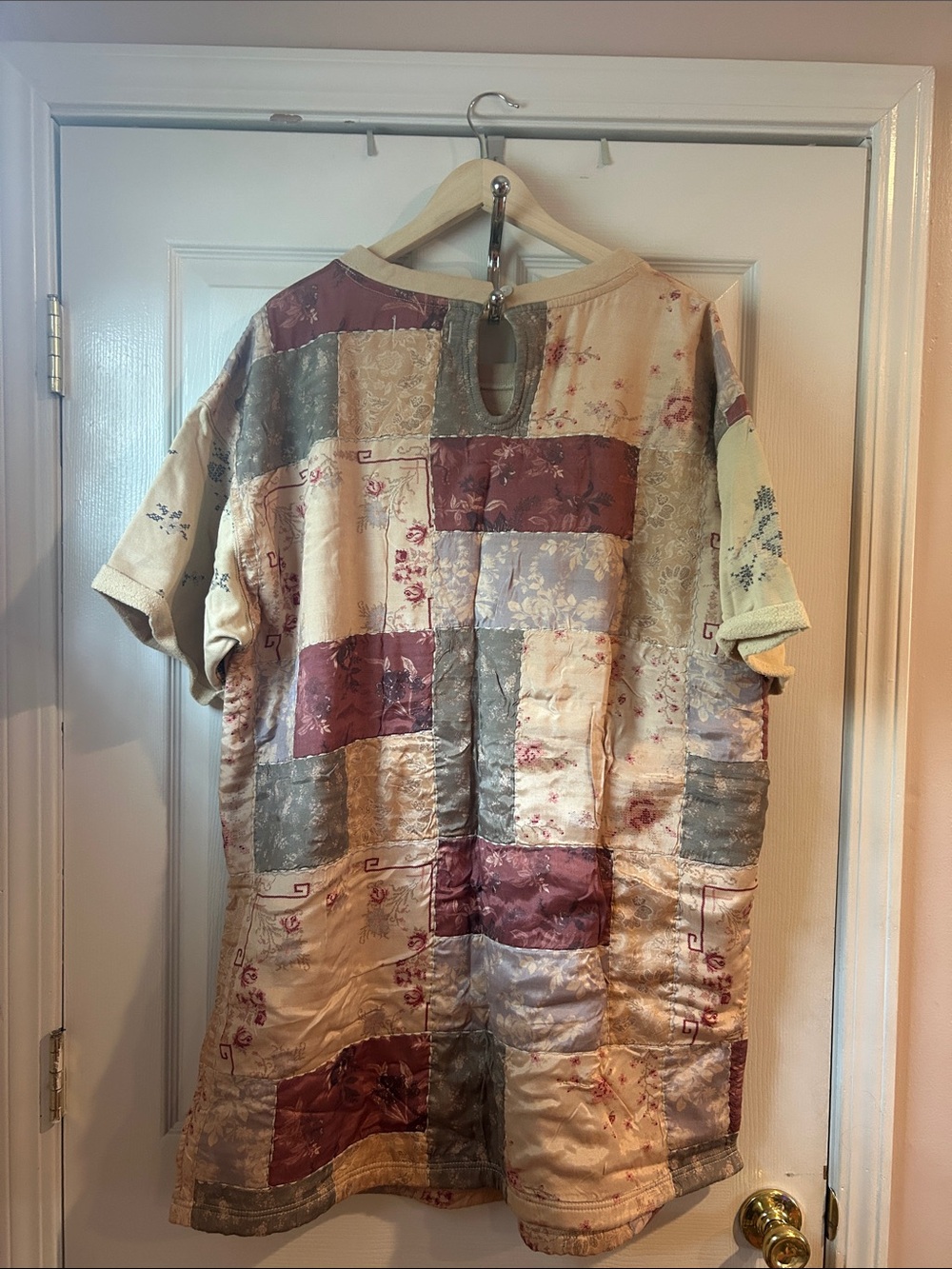 Free People Patchwork Floral Tunic Beige, Dusty Rose Lover Sweatshirt mini Dress - Picture 6 of 10
